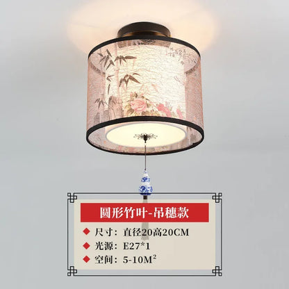 Lámpara de techo tipo araña china DecorBites™ Lotus, sencilla, para pasillo, con iluminación LED.