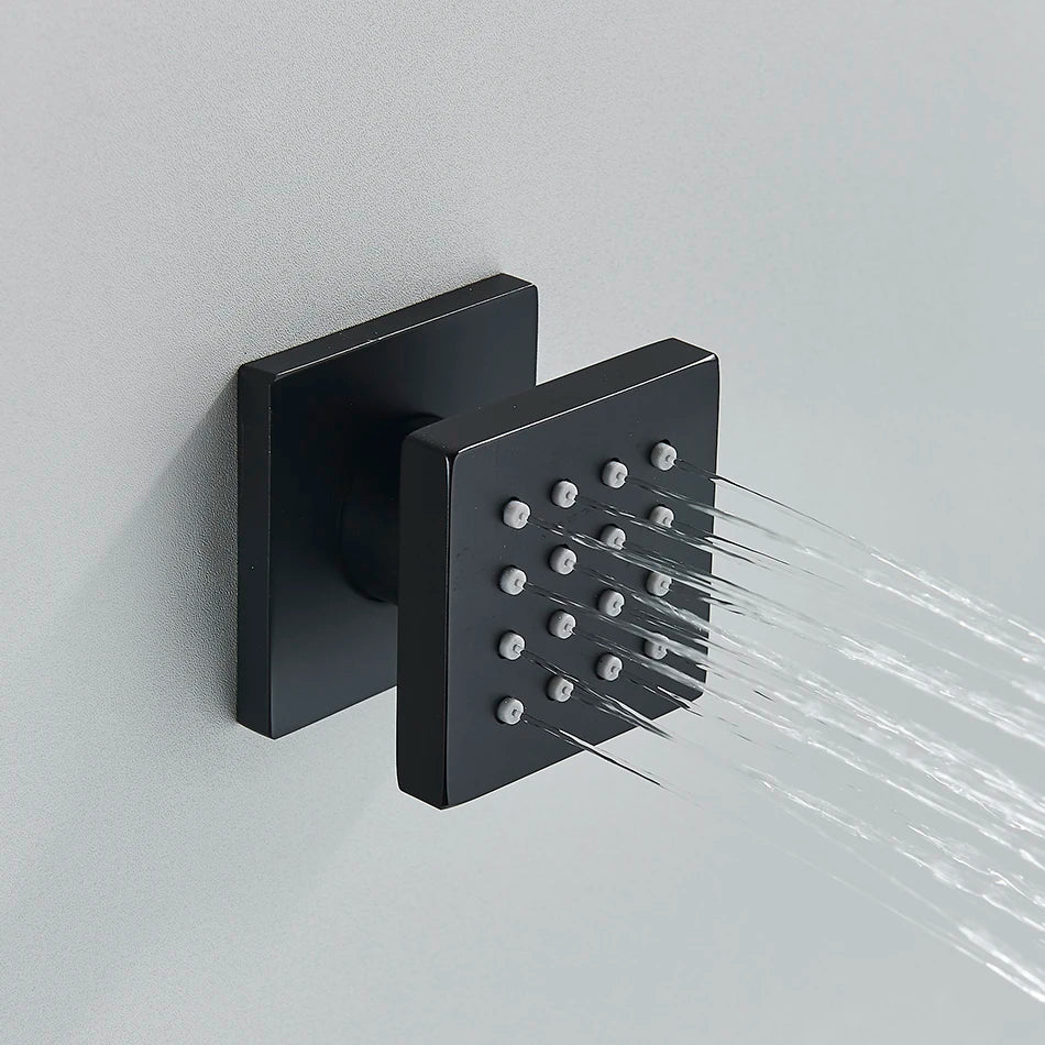 DecorBites™ Brass Square Body Spray Shower Jets for Luxury Spa Massage Experience