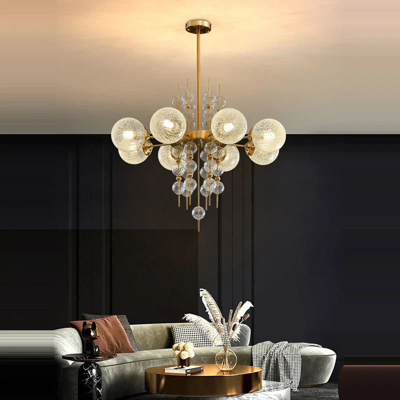 Gold Chrome Bubble Chandelier