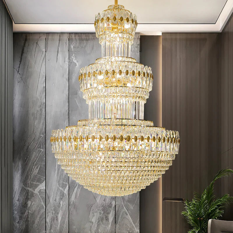 DecorBites™ Crystal Duplex Decorative Luxury Lighting for Hotel Lobbies and Living Rooms