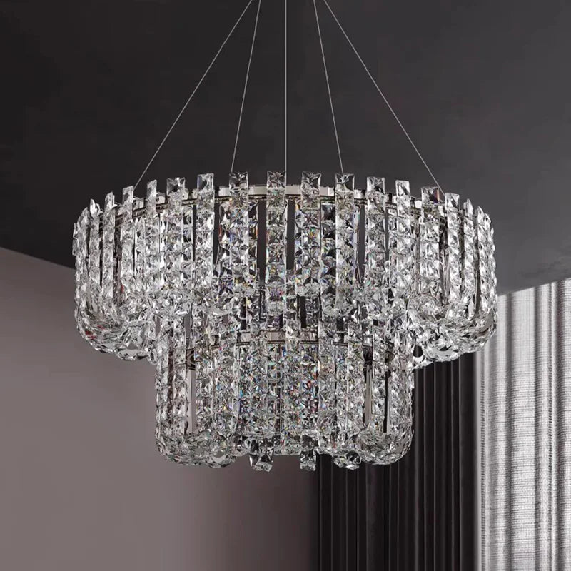 DecorBites™ Crystal Pendant Ceiling Lamp LED Luxury Hanging Light