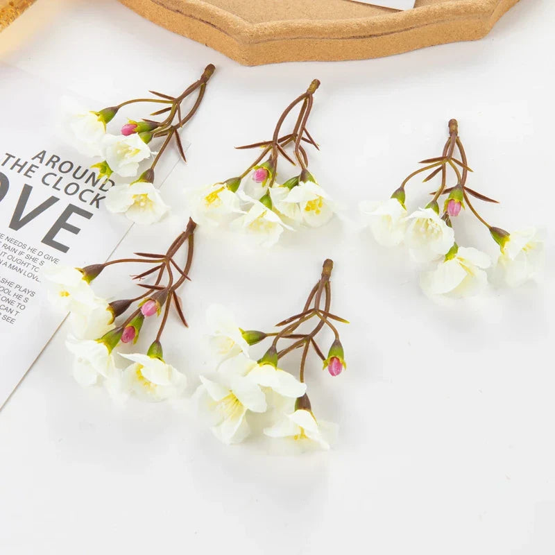 DecorBites™ Artificial Flowers: Christmas Decor, Home Wedding Bouquet, Scrapbooking Bouquets