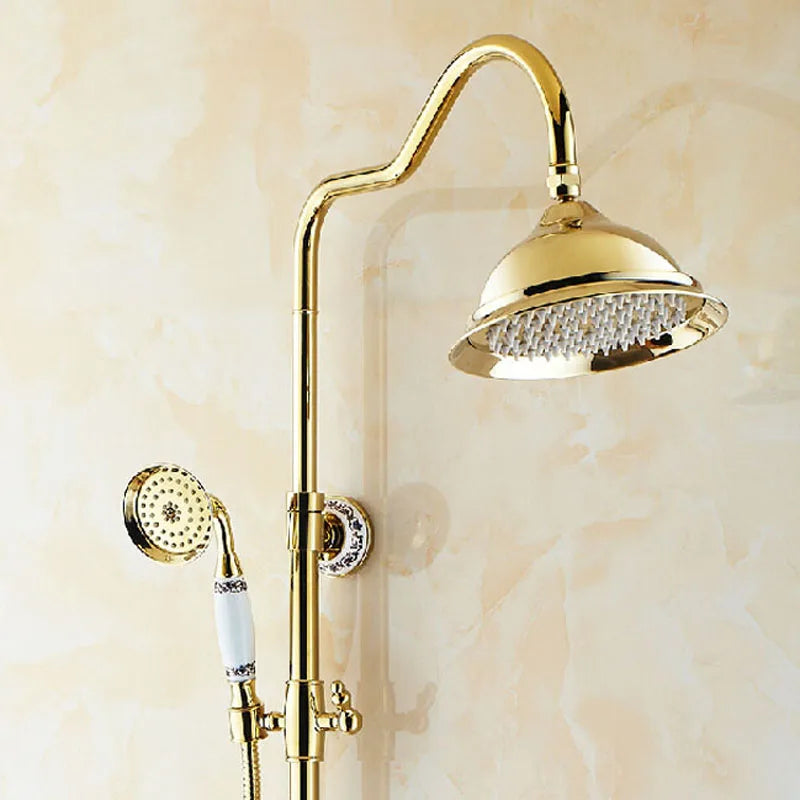 مجموعة حنفية دش مطري DecorBites™ مقاس 8 بوصات مع صنبور دوار ومقبضين