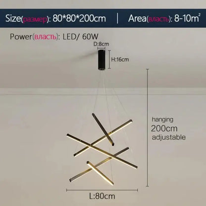 DecorBites™ LED Stair Chandelier: Modern, Simple, Villa Hall, Hotel Decor, Indoor Lighting