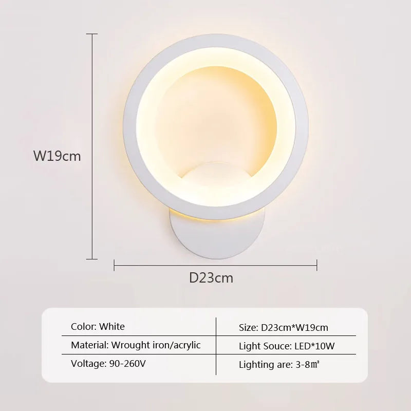 DecorBites™ LED Metal Acrylic Wall Light for Modern Minimalist Decor