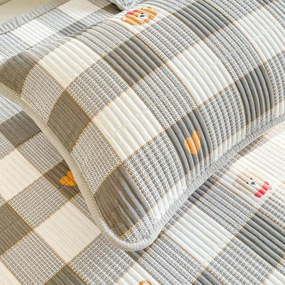 DecorBites™ Cartoon Small Fresh Washed Cotton Bed Sheets Bedspread