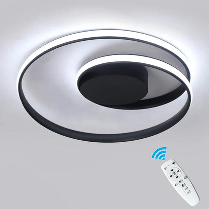 DecorBites™ Dimmable LED Chandelier Light Remote Ceiling Lamp Gold White Black Fixture