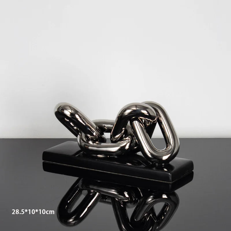 DecorBites™ Golden Chain Skeleton Lock Home Decoration Figurine