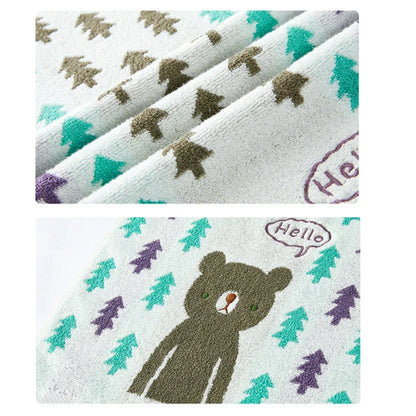 DecorBites™ Kids Cartoon Face Terry Towel - 100% Organic Cotton - High Quality