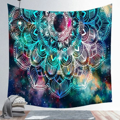 Decobites Psychedelic Mandala Sun Moon Tapestry Wall Hanging for Home Decor