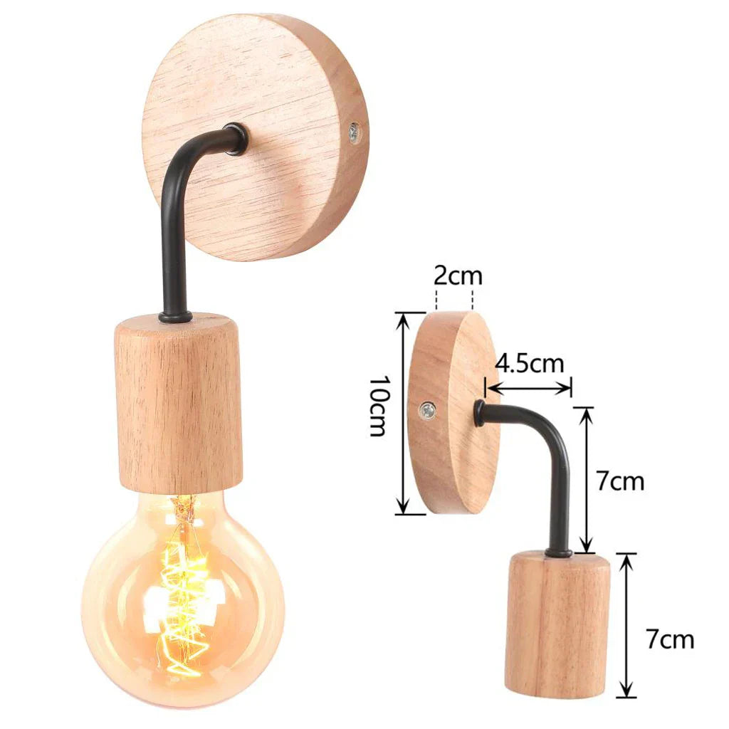 Aplique de pared LED industrial DecorBites™ estilo loft retro con pantalla de hierro E27