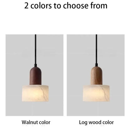 Wabi-Sabi White Marble Stone Pendant Light