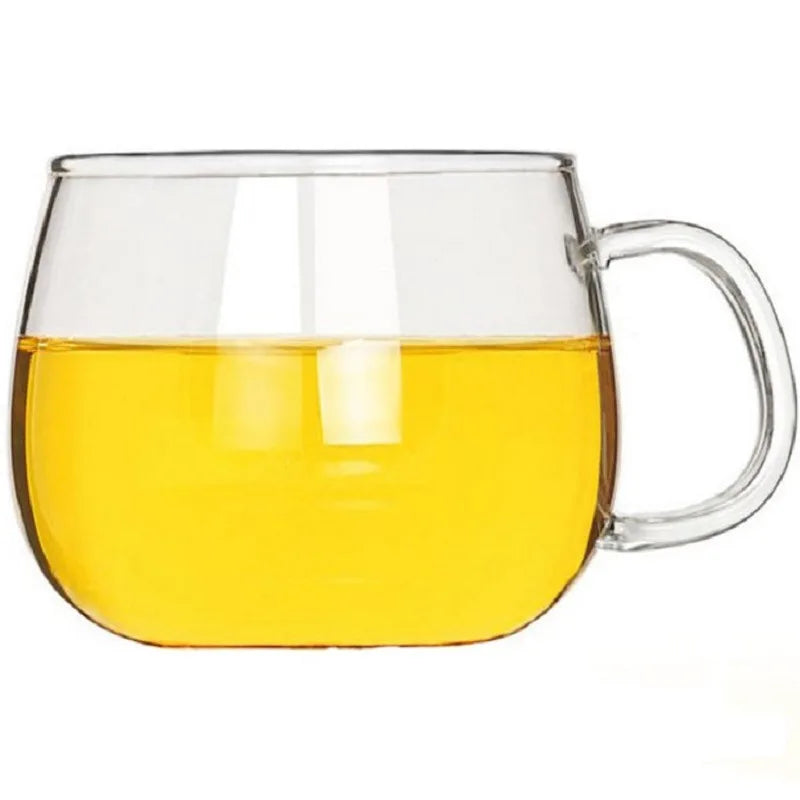 DecorBites™ Cute Letter Glass Mug, 380ml: Strawberry Tea Coffee Cup, Breakfast Milk Drinkware