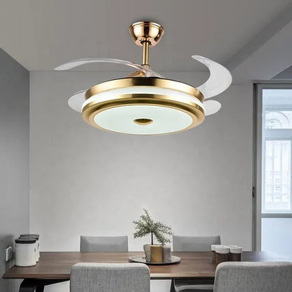 مروحة سقف LED ذكية من DecorBites™ مقاس 42 بوصة مزودة بشفرات قابلة للسحب وجهاز تحكم عن بعد