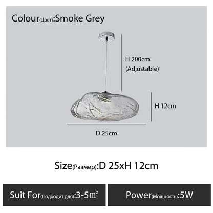 DecorBites™ Glass Cloud Chandelier LED Pendant Lamp for Villa Staircase & Hotel