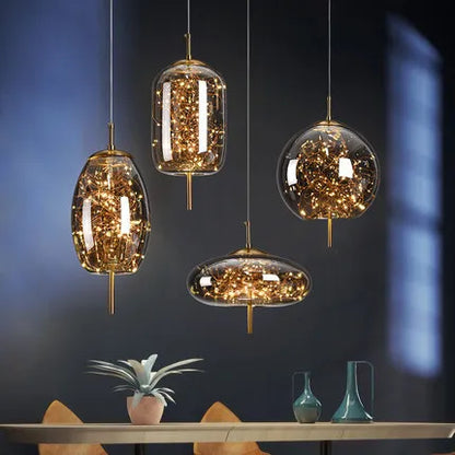 DecorBites™ LED Starry Sky Pendant Lights Luxury Living Room Lamps