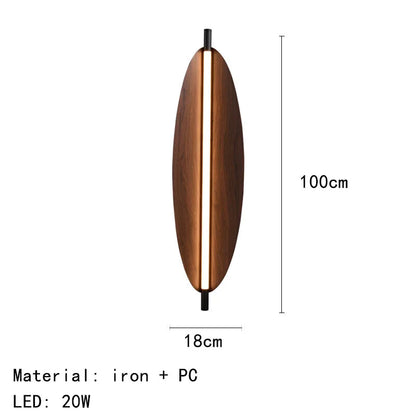 DecorBites™ Brown Metal Leaf Wall Sconce 3000K Modern Lamp for Home, Parlor, Bedroom