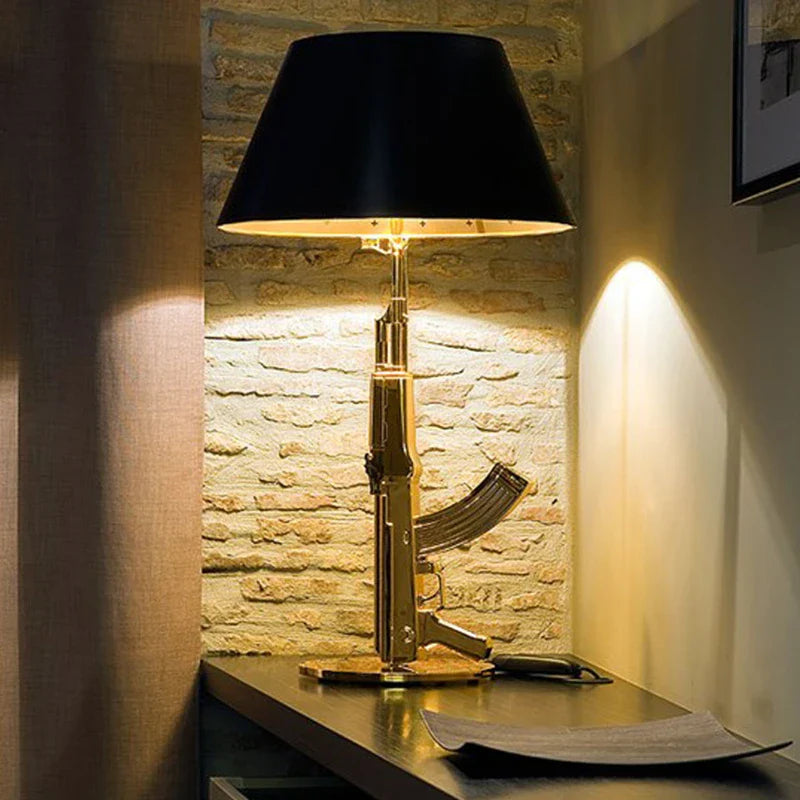 DecorBites™ AK47 Gold LED Floor Lamp - Modern Designer Corner Light for Living Room