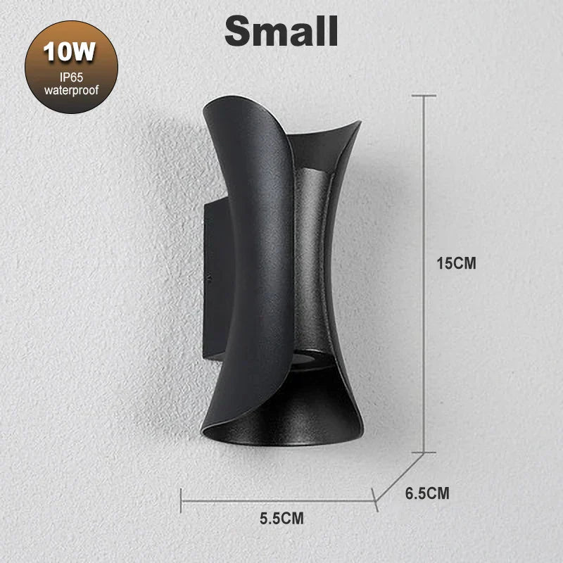 Aplique de pared LED impermeable DecorBites™ de 10 W, moderno y lujoso, para interiores y exteriores.