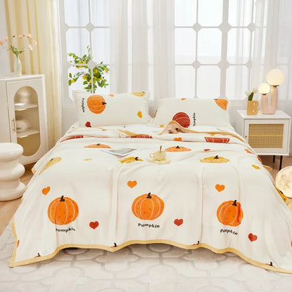 Manta de franela afelpada DecorBites™ - Funda de sofá y sábana para cama Queen doble, ideal para todas las estaciones