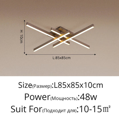 DecorBites™ Gold Black Aluminum LED Chandeliers for Bedroom Dining Living Room Lighting