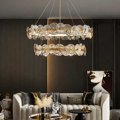 DecorBites™ Lotus Leaf LED Chandeliers: Modern Lighting Fixtures for Living Room, Bedroom, Dining Table