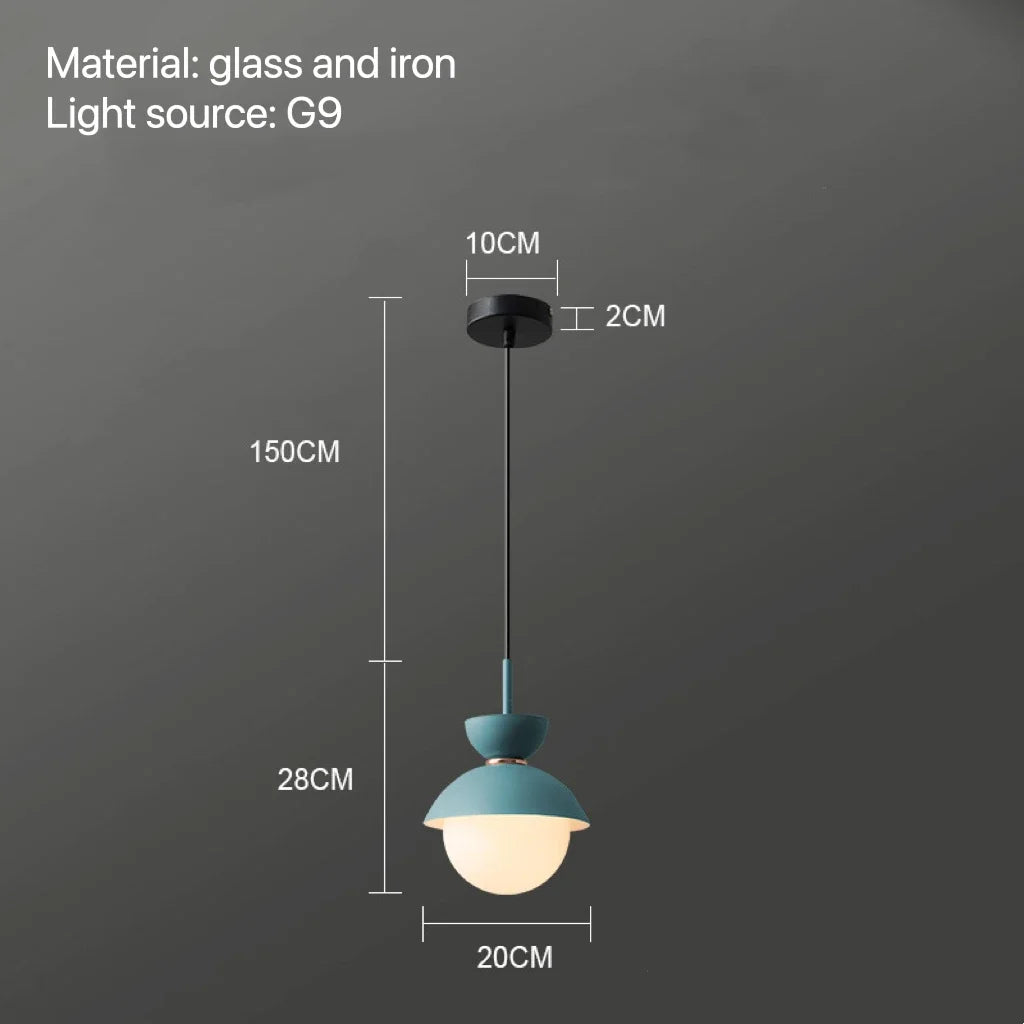 Lámpara colgante de bola de cristal DecorBites™: Luminaria nórdica moderna para decoración del hogar, cocina, comedor y dormitorio.