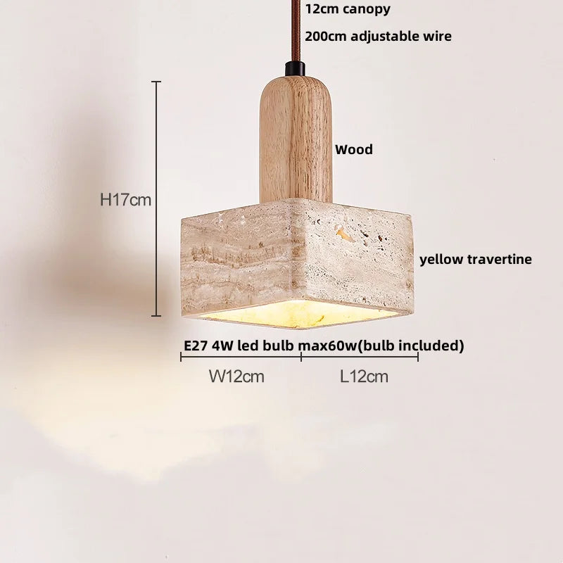 Travertine Wabi Sabi Pendant