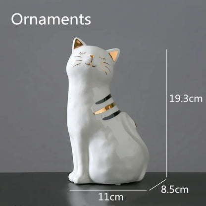 DecorBites™ Cat Vase Porcelain Kitten Ornaments Flowerpot Handicrafts Home Decoration