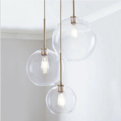 DecorBites™ Gradient Glass Pendant Lamp with LEDs for Living Room, Bedroom - E27