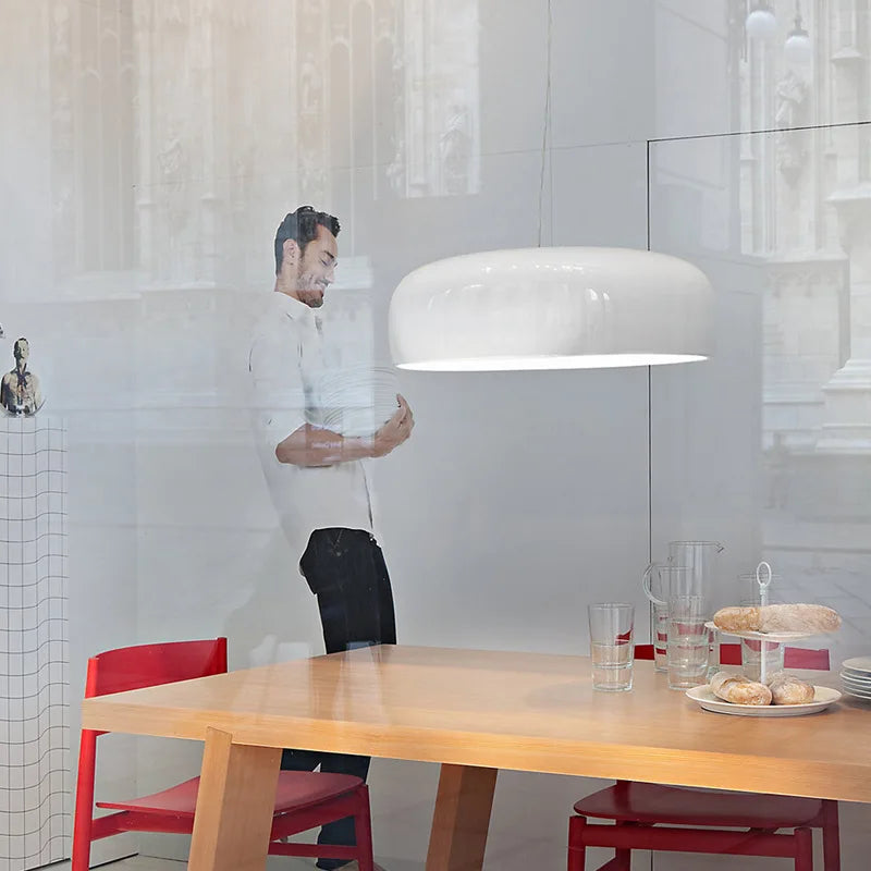 Decorbites™ Glänzende Schwarze Runde Nordische Pendelleuchte für Esszimmer- und Bar-Dekoration