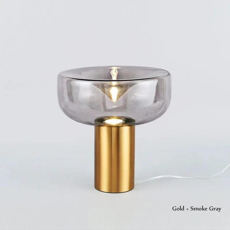 DecorBites™ Aella Glass Table Lamp - Luxury Art Clear Lamp for Office Bedroom Home Décor