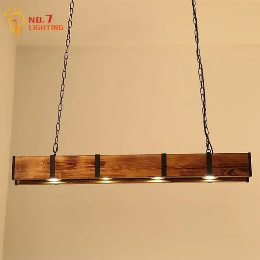DecorBites™ Industrial Wood Pendant Lights for Home Decor, Restaurant, Bar, Cafe