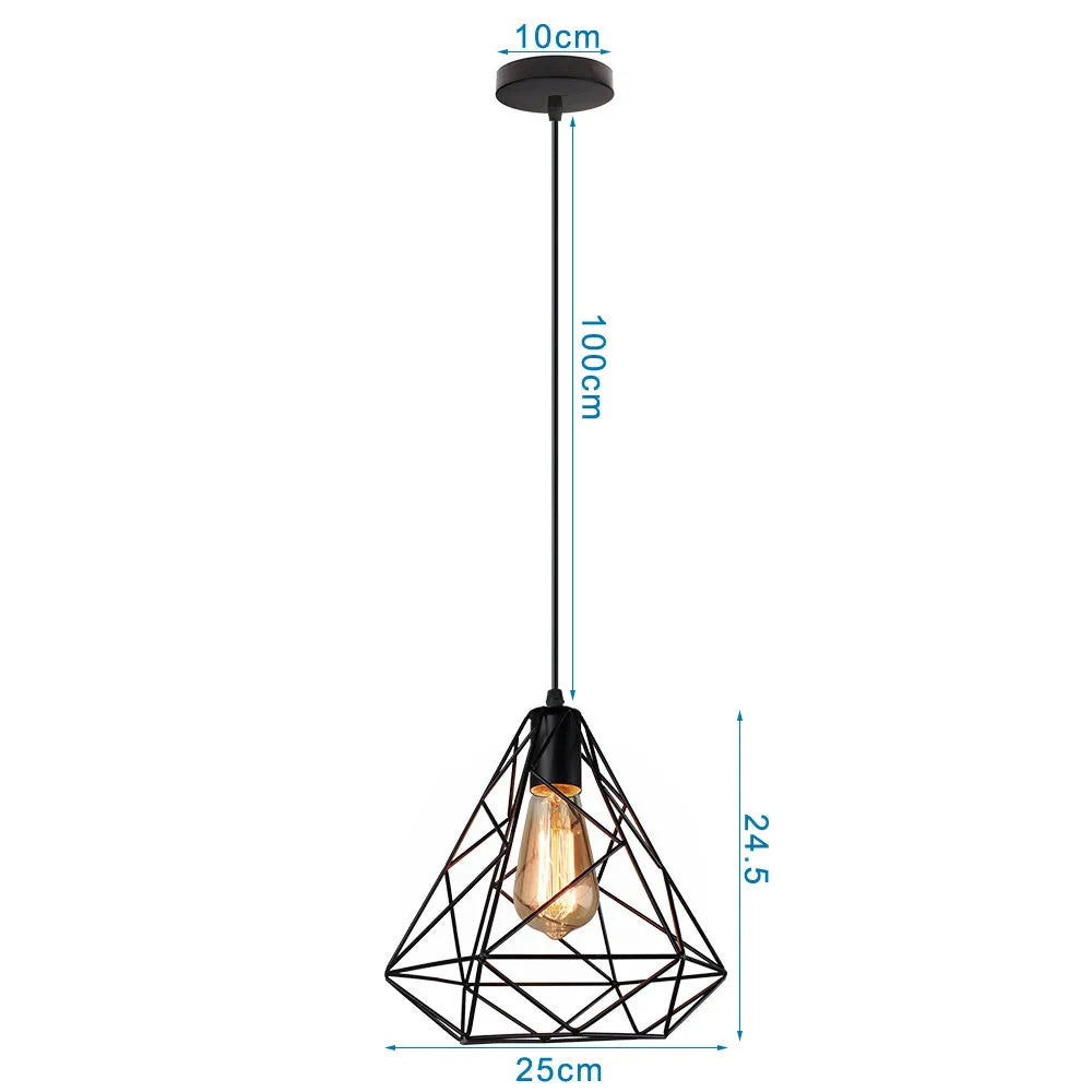 DecorBites™ Industrial Black Mini Pendant Light for Dining Room, Bar, and Clothing Store