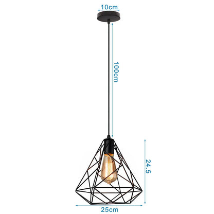 DecorBites™ Industrial Black Mini Pendant Light for Dining Room, Bar, and Clothing Store