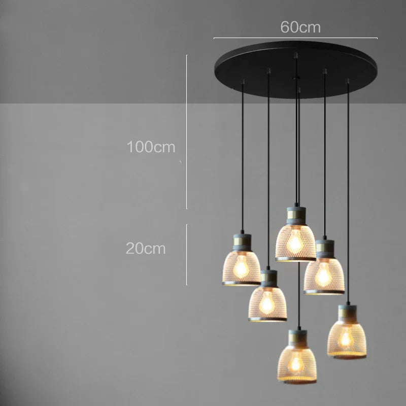 DecorBites™ Industrial Cement Metal Pendant Light for Home & Dining, LED Hanging Lamp