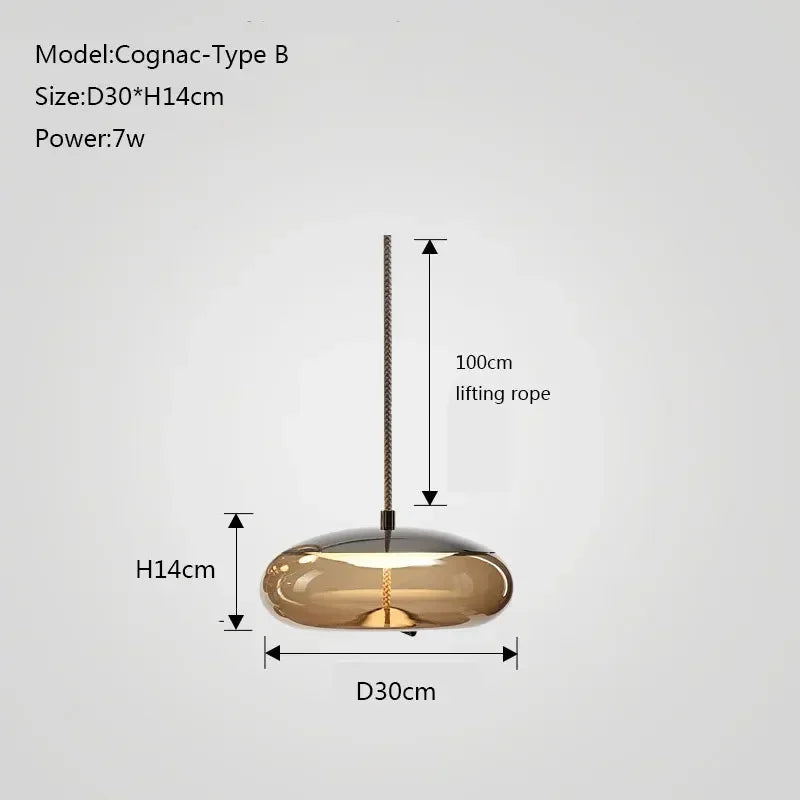 Lámpara colgante DecorBites™ con diseño de nudo de cristal para dormitorio, cocina y comedor.
