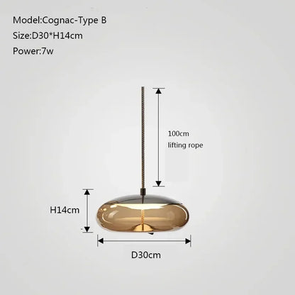 DecorBites™ Glass Chandelier Knot Pendant Lamp for Bedroom Kitchen Dining Room