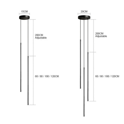 DecorBites™ Black LED Chandelier Pendant Lights for Dining Room and Bedroom