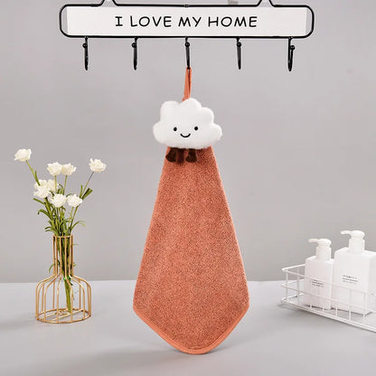 DecorBites™ Cloudy Day Hand Towel - Antibacterial Bamboo Charcoal Fiber Kitchen & Bath Soft Towel