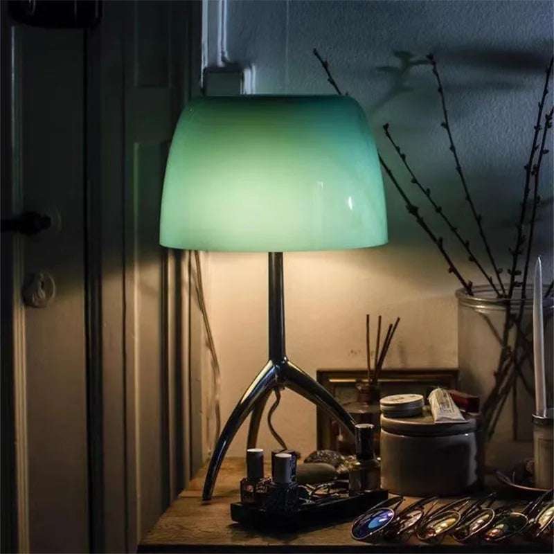 DecorBites™ Lumiere Piccola Chrome Table Lamp Simple Bedroom Bedside Coffee Tables LED Light