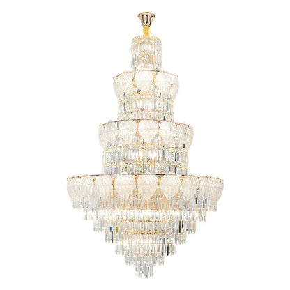 DecorBites™ Crystal Duplex Villa Chandelier: Elegant Loft Apartment Light Luxury for Fashionable Living Rooms.