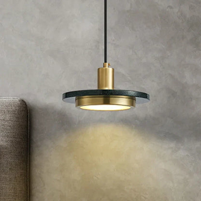 Lámpara de araña DecorBites™ Gold Copper Saucer Marble, decoración de lujo para el hogar, mesilla de noche, mesa de café