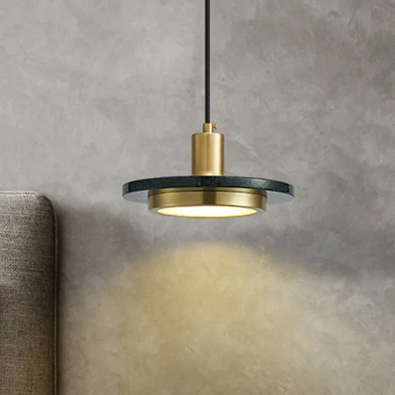 Gold Marble Saucer Chandelier