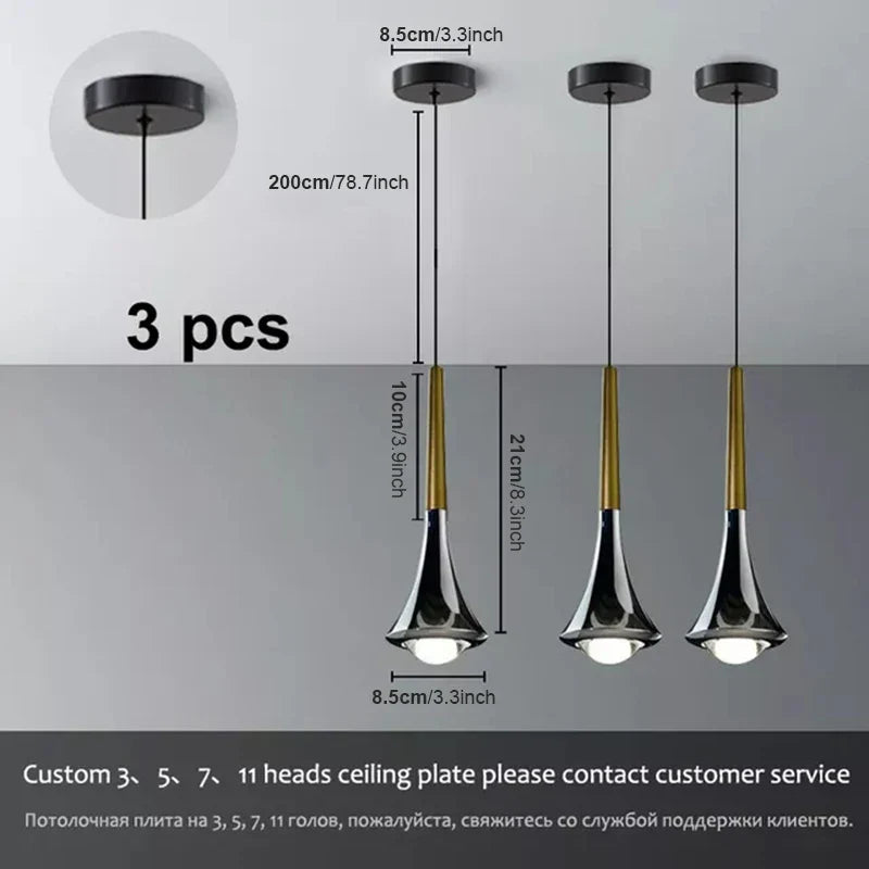 DecorBites™ Lodes Rain Pendant Lamp LED Light Danish Design Bedroom Living Room Decor