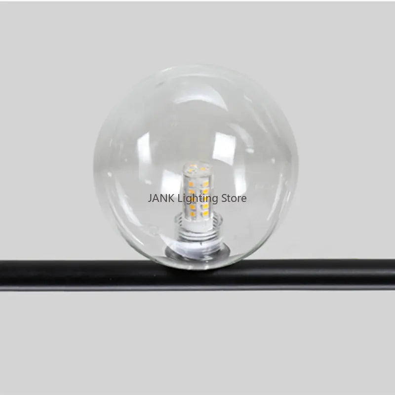 DecorBites™ Double Glass Shade Pendant Light: Nordic Minimalist Design, LED Lamp for Living Room, Restaurant