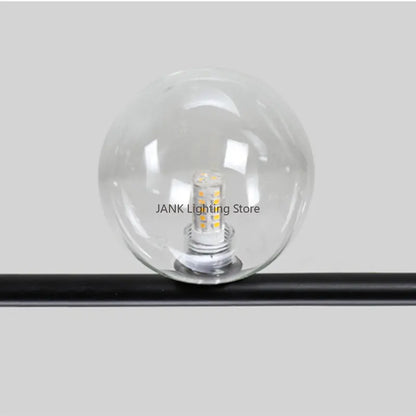 DecorBites™ Double Glass Shade Pendant Light: Nordic Minimalist Design, LED Lamp for Living Room, Restaurant