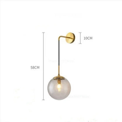 Lámpara de pared LED de bola de cristal Decorbites™ para decoración del hogar nórdico moderno vintage