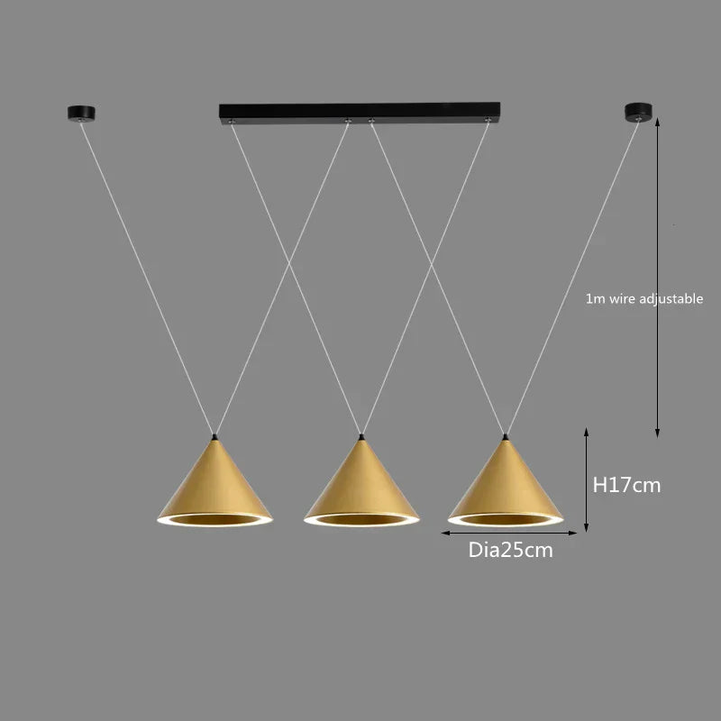 DecorBites™ LED Pendant Lamp: Minimalist Kitchen Island Hanging Light for Living Room & Dining Table