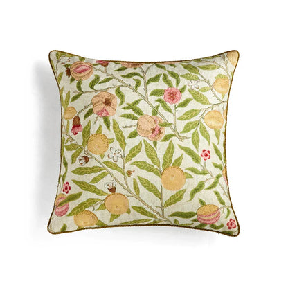DecorBites™ Citron Flowers Plants Print Pillow Case: Farmhouse Decorative Cushion Cover